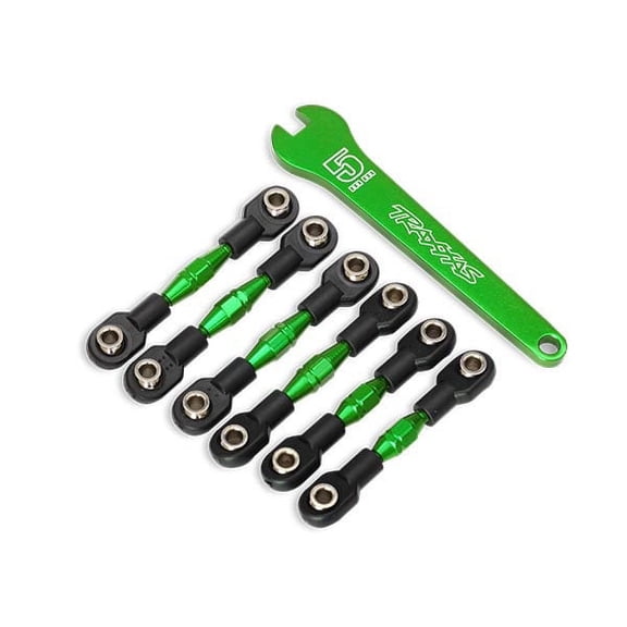 Traxxas TRA8341G Turnbuckles, Alum Green-Anodized, Fr/Rear Camber Links, Wrench