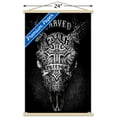 thumbnail image 3 of Jim Baldwin - Carved Faith Skull Wall Poster with Magnetic Frame, 22.375" x 34", 3 of 5