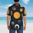 thumbnail image 6 of Daiia Planets And Their Moons Hawaiian Shirt for Men Gentle Cotton Regular Short Sleeve Casual-Small, 6 of 9