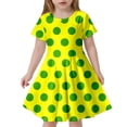 thumbnail image 2 of HOWPAY Girls Dresses Short Sleeve A-Line Flowy Tank Dresses Polka Print Loose Fit Lightweight Summer Party Casual Sundress Yellow, 2 of 3