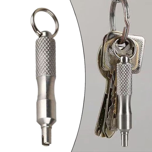 1Pc Tire Screwdriver Screw Driver Stainless Keychain Tire Core Wrench Spanner for Car Motor Tyre Installation Repair Tools