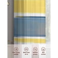 thumbnail image 6 of Retro Stripe Sheer Curtains 63 Inches Long 2 Panels Blue Yellow Grey Gradient Light Filtering Semi Sheer Window Curtains Drapes for Bedroom Living Room 52"x63", 6 of 7