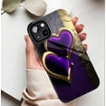 thumbnail image 5 of Luxury Purple Heart Shaped iPhone Case for Couples Valentine’s Day Gift Compatible with iPhone 11/12/13/14/15/16 (Pro Max/Plus), 5 of 9