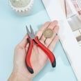 thumbnail image 3 of 5 Inch Flat Nose Pliers Jewelry Pliers Mini Precision Pliers Wide Flat Nose Pliers Small Plier Clamping Metal Sheet Forming Tools for Women Jewelry Making DIY Hobby Projects Supplies Red Red, 3 of 9