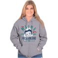 thumbnail image 4 of Retro Betty Boop Maine State Outline Zip Hoodie Sweatshirt Women Brisco Brands L, 4 of 6
