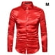 thumbnail image 5 of Minnieouse Camisa transpirable para hombre Satén con mangas largas - Trabajo Boda o hogar Lavable a máquina en agua fría Secado rápido rojo M Type3 NO3, 5 of 6