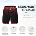 thumbnail image 5 of Balery Red Glitter1 Mens Swim Trunks Swim Shorts for Men Quick Dry Inseam Beach Shorts with Compression Liner Pocket-XX-Large, 5 of 9