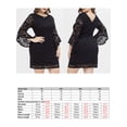 thumbnail image 2 of Vestido, Vestido de encaje de talla grande para mujer Vestido elegante de fiesta de noche negro Tomshoo 4X-grande, 2 of 7