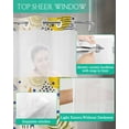 thumbnail image 4 of No Hook Shower Curtain with Snap in Liner, Summer Hand Drawn Yellow Lemons and Leaves Beige Texture Shower Curtains for Bathroom, Washable Shower Curtain Liner Set with Mesh Top Window, 36"x72", 4 of 6