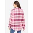 thumbnail image 2 of Woman Within Plus Size Fleece Flannel Snap-Front Shirt, 2 of 6