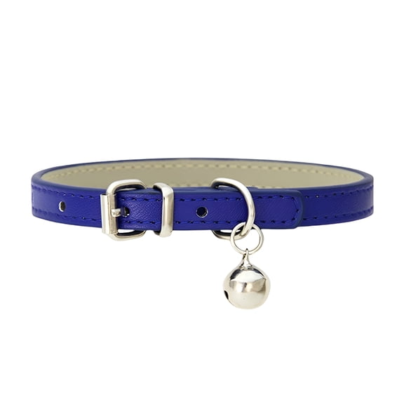 GASTROPOD Leather Small Dog Cat Collar with Bell Safety Adjustable Cat Kitten Straps Puppy Necklaces Chihuahua Collars Pet Supplies