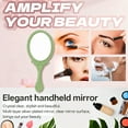 thumbnail image 5 of RAGUPEL Hand Mirrors with Handle,Oval Glass Mirror 6.9"*3.1"*0.4" Handheld Mirror,Mirror with True View Small Mirror,Green, 5 of 7