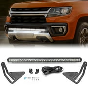 WEISEN - Front Hidden Bumper Brackets + LED Light Bar + Wire Kit Fit 15-21 GMC Canyon & Chevrolet Colorado 4WD/2WD