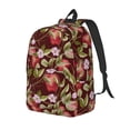 thumbnail image 1 of Disketp Leaf And Fruit print Canvas Backpack Lightweight Travel Daypack Student Rucksack Laptop Backpack-, 1 of 5