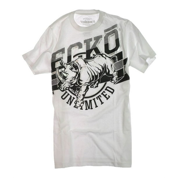 Ecko Unltd. Camiseta con grafico Rhino Banner para hombre blanca grande Ecko Unltd. Camiseta grafica Bodega Aurrera en linea