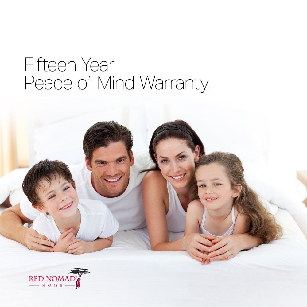 Twin Size Red Nomad Bamboo Hypoallergenic Mattress Protector Breathable Cool Cycle Technology for Maximum Circulation /& Comfort