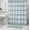 Blue, variant on Serafina Home Blue, White And Grey Fabric Shower Curtain: Contemporary Alternating Wide and Thin Stripe Design (Turquoise Aqua)