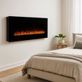 thumbnail image 5 of Northwest 54-inch Modern Wall-Mount Electric Fireplace with Remote (Black), 5 of 7