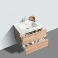 thumbnail image 4 of Eviva Joy 28" Maple Wall Mount Bathroom Vanity w/ White Integrated Top, 4 of 5