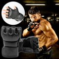thumbnail image 5 of 1 Pair Boxing Gloves Shock Absorption Half Finger Punching Glovesgloves For Men Women Fortraining Muay Thai Kickboxingfitness Fighting, 5 of 9