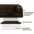 thumbnail image 5 of FurHaven Plush & Suede Full Support Orthopedic Sofa Pet Bed for Dogs & Cats - Espresso, Large, 5 of 12