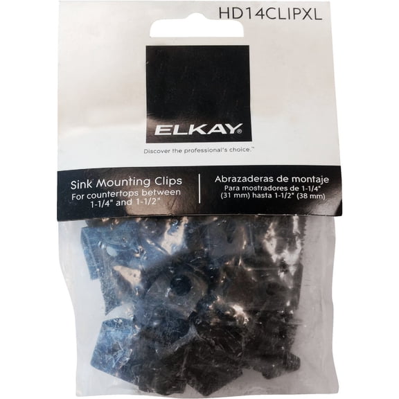Elkay Hd14clipxl Sink Mounting Clips, 14/bag