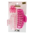 thumbnail image 2 of (3 pack) Scunci Jaw/Claw Clips in Assorted Shapes, Sizes & Pink Colors, 3-Pieces, 2 of 3