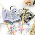 thumbnail image 3 of Flmtop Islam Style Mini Quran Book Vintage Keychain Holder Ring Pendant Decor Gift, 3 of 10
