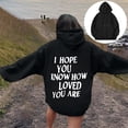 thumbnail image 2 of Womens Blouses Dressy Casual Winter Fall Comfy Hooded Long Sleeve Blouson Off the Shoulder Ribbed and Hem Graphic Leisure Polyester Sweatshirts Hoodies(Black,M), 2 of 7