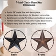 thumbnail image 2 of Rustic Metal Circle Lone Star 24" – Large Vintage Metal Wall Decor for Home – Decorative Round Iron Art Sculpture – Vintage and Rustic Home Decor Wall Hanging Art, 2 of 9