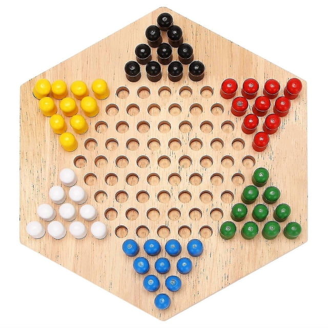 Wooden Chinese Checkers Family Game Set