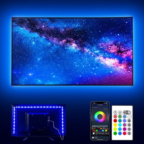 Led Lights for TV LED Backlight,16.4FT RGB LED Strip Lights for 65-75in TV, APP & Remote Control Sync & Multi-Scene Modes-USB LED Lights for Bedroom/Gaming