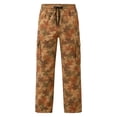 thumbnail image 5 of uvwlwu Boys Leaf Print Cargo Pants Drawstring Elastic Waist Casual Long Trousers with Multi Cargo Pockets Loose Fit for Daily Outdoor Activities,13-14 Years, 5 of 5