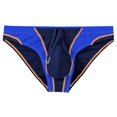 thumbnail image 2 of TANBOM Men's Sexy Triangle Swim Trunks Adjustable Drawstring Polyamide Comfortable Fit Dark Blue M, 2 of 6