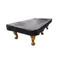 thumbnail image 1 of ASKA 8ft Heavy-Duty Billiard Table Cover - Black Leatherette Vinyl, 100" x 56" Waterproof Protection, 1 of 4