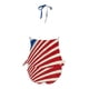 thumbnail image 3 of Gibobby Conjunto de Bikini Conjunto de traje de baño de cuello halter simple para mujer Correas ajustables Día de la independencia Traje de baño de playa(Azul,G), 3 of 5