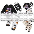 thumbnail image 3 of Xudanell My First Halloween Baby Boy Outfit | Newborn Long Sleeve Romper Pants Hat Baby Pumpkin Clothes Fall Winter Clothes(Beige, 6-9 Months), 3 of 5
