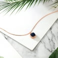 thumbnail image 4 of Gem Stone King 4.74 Ct Cushion Blue Sapphire 18K Rose Gold Plated Silver Pendant with Chain, 4 of 4
