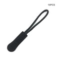thumbnail image 2 of Wweixi 10Pcs Zipper Pulls Zippers Extension Strap Slider Nylon Cord Broken Fixer Zip Rope Replacement for Backpacks Jackets Black, 2 of 4