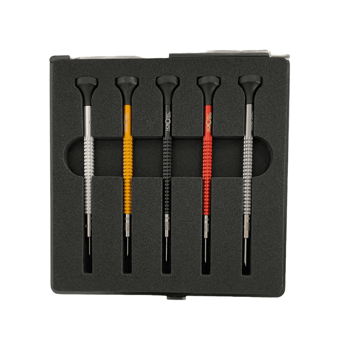 Horotec MSA 01.020-A set of 5 screwdrivers with ball bearings 0.60 to 1.40 mm