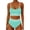 Green, variant on Women's Bikini Sets Square Collar Bra Panty Matching Bathing Suits Two Piece Summer Fashion Swimsuits