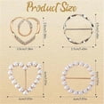thumbnail image 2 of Triani 4Pcs Scarf Ring Clip -T-shirt Ties Clips Fashion Metal Round Circle Shirt Clip Buckle Metal Scarf Rings and Slides for Scarves for Loose Clothes Scarf(4 Style, Rose Gold), 2 of 7