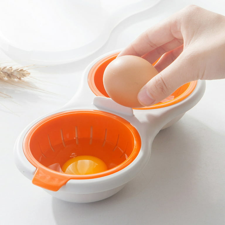 Microwave Egg Poacher, Microwave Egg Cooker Steamer, Drain Egg Boiler Set,  Double Egg Cups for Boiled Eggs, Egg Maker Poached Egg Steamer for  Breakfast Sandwich, Kitchen Cooking Tools 
