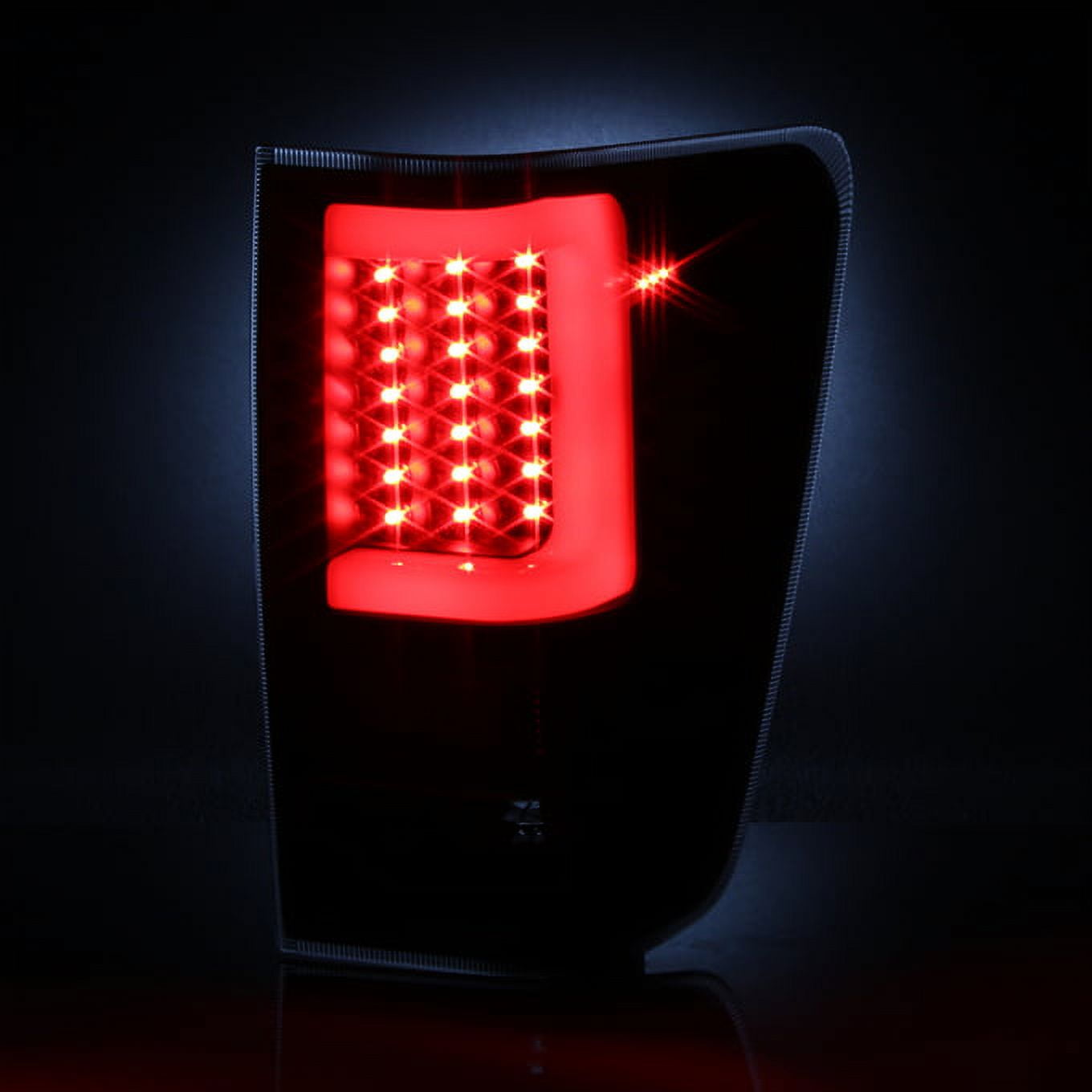 AKKON - For 2004-2015 Nissan Titan Pickup Black Bezel C-Shape LED Tube Tail Brake Light Lamp Assembly