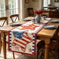 thumbnail image 6 of Memorial Day Table Runner, Linen Table Flag for Honoring Fallen Soldiers, Patriotic Tablecloth for Family Living Room, Decorative Dining Table Cover for Commemorative Events and Gatherings, 6 of 9