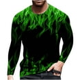 thumbnail image 1 of Camiseta de diario unisex para hombre Estampados gráficos en 3D Tops de manga larga Casual Bloue Pompotops  oipoqjl4673, 1 of 9