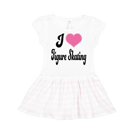

Inktastic I Love Figure Skating Gift Toddler Girl Dress