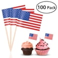 thumbnail image 1 of Miangastore 100Pcs Usa Toothpick for Sandwiches and Appetizers 2.5 Inches Tall Multi Color, 1 of 8