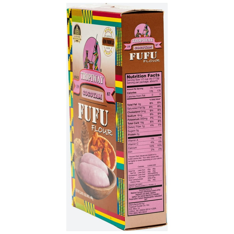 Tropiway Cocoyam Fufu, Smooth Texture, Nutritious, Easy to Prepare