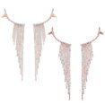 thumbnail image 1 of 2 pares de pendientes largos elegantes para mujer, pendientes de cadena colgantes para mujeres y niñas, pendientes de aleación en forma de arco, 1 of 5